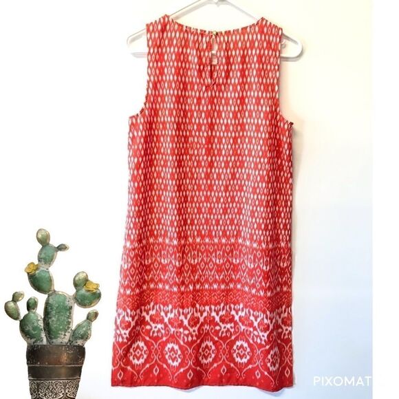 Vince Camuto Orange White Shift Dress size Small - Picture 2 of 6